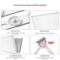 Éclairage sans ombre pour terrain de tennis de table et de badminton intérieur 6500K, en nid d'abeille, anti-éblouissement, IP65, PC, simple/double face