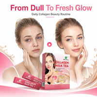Thé au lait au collagène sous marque privée, boisson beauté quotidienne, boisson bien-être, fabricant OEM ODM, emballage personnalisé, fournisseur en gros