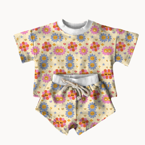 Set di abbigliamento estivo per bambini Ruidian pantaloncini di cotone personalizzati e Top con stampa oversize per il più piccolo vestito a maniche corte da ragazza - Product Image 6