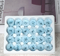 24 Pcs Boîte Commande 1-2cm David Austin Roses Réel Naturel Frais Préservé Fleur Éternelle Valentine Fleur Cadeau Préservé Roses