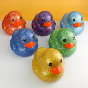 Juguetes de Baño para Bebés, <span class=keywords><strong>Patos</strong></span> de Goma Grandes de <span class=keywords><strong>5</strong></span> Pulgadas con Logotipo Personalizado, Surtido de <span class=keywords><strong>Patos</strong></span> de Goma con Brillantina, Juguetes de PVC para Aliviar el Estrés - Product Image 2