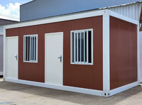 Maison conteneur en acier détachable de 20 pieds, bureau à domicile, bureau préfabriqué, unité d'habitation complémentaire, cabane de jardin préfabriquée en kit
