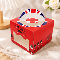 Cajas para Pasteles Modernas con Logotipo Personalizado, MOQ Bajo, Materiales Reciclados, Cajas Ranuradas Portátiles, Empaquetado de Panadería de Alta Calidad al por Mayor