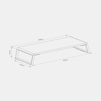 Venta caliente Monitor de aluminio Soporte Elevador Pies Escritorio Organizador de mesa para computadora Laptop Imac Elegante soporte de elevación para computadora portátil