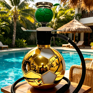 Nouvel ensemble chicha Football Gold Joy, design innovant, chicha portable en aluminium, stylo chicha en stock - Product Image 6