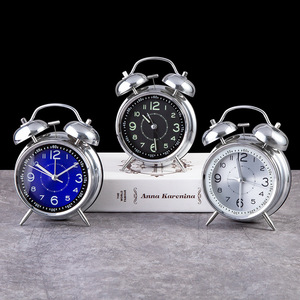 <span class=keywords><strong>Réveil</strong></span> analogique à quartz moderne de luxe en métal, créatif, petit, pour étudiants, table, cuisine, bureau, artefact de <span class=keywords><strong>réveil</strong></span> - Product Image 5