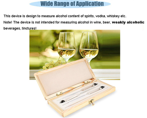 0ถึง100% 0 -40 / 40-70 / 70 -100พร้อมเทอร์โมมิเตอร์0-50องศาเครื่องวัดแอลกอฮอล์ในบ้านเครื่องวัดแอลกอฮอล์สามระดับ - Product Image 4