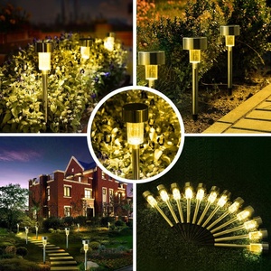 ไฟสวนพลังงานแสงอาทิตย์ LED,ไฟตกแต่งภูมิทัศน์ทำจากสเตนเลสกันน้ำสีวอร์มไวท์ RGB สำหรับสนามหญ้าลานบ้าน - Product Image 6