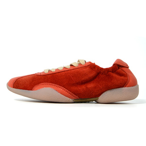 Custom Lively <strong>Red</strong> Genuine Leather Daily Wear Lifestyle Sneakers <strong>Men</strong> Women Walking Style <strong>Shoes</strong> - Product Image 1