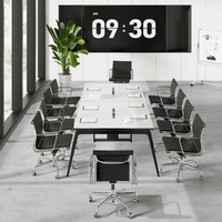 Ensemble de table et de chaises de conférence pour 10 personnes, table de réunion, table de négociation, bureau, salle de réunion