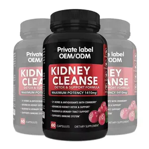 Private label Kidney Cleanse Detox Capsules Cranberry Juniper Buchu Extract Supplement Antioxidant Immune Support Capsule