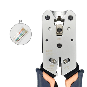 Pince à sertir RJ45 8P professionnelle pour connecteurs modulaires, outil de sertissage à cliquet pour câbles réseau - Product Image 4