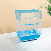 Cages portables en fil d'acier massif pour oiseaux et chats avec plateau en plastique, design respirant pour usage intérieur/extérieur