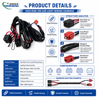 Faisceau de câblage personnalisé pour voiture électrique enfant 6V 12V 24V avec télécommande