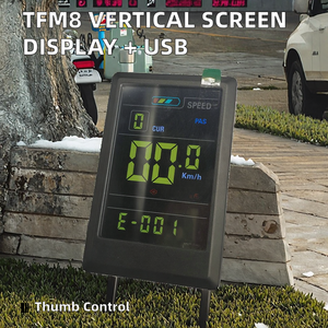 Tfm8 Màn hình hiển thị dọc xe điện dụng cụ phụ kiện không thấm nước giao diện USB màu xe tay ga Mét + kết nối DC - Product Image 4