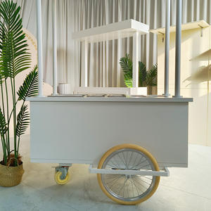 <strong>Hot</strong> Sale Custom Candy Food Vendor Cart Metal Food Cart for Business &amp; Weddings Decor with <strong>Wheels</strong> - Product Image 6