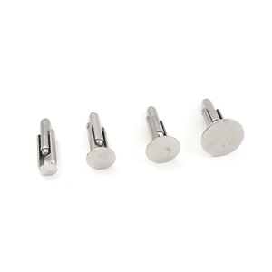 Mancuernillas de Acero Inoxidable Redondas Geométricas, Accesorios de Joyería Formal para Hombre para Bodas - Product Image 5