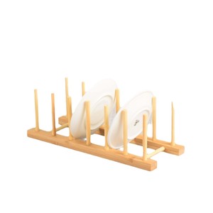Solid Wood Dish <b>Rack</b> 6 Tier Quick Dry Multipurpose Kitchen Storage <b>Rack</b> For <b>Plates</b> Bowls Tableware - Product Image 5