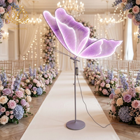 Décorations de Noël pour centres commerciaux, merchandising visuel, papillons artificiels en tissu, lumières de chemin, décorations de mariage pour lieux événementiels