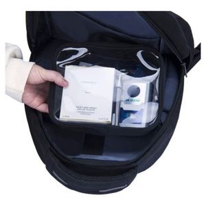 Sac de toilette en PVC imperméable personnalisé avec logo, sac cosmétique transparent portable en PVC avec poignée, vente en gros - Product Image 5