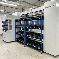 Système de tri mural modulaire pour colis, adapté aux hubs de livraison, aux centres de distribution et aux entrepôts de vente en ligne, avec stockage et flux de travail personnalisables