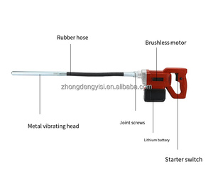 Vibrateur à béton électrique, mélangeur de ciment avec aiguille, petit vibrateur à béton manuel - Product Image 6