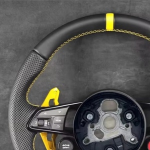 Leviers de vitesses en cuir personnalisés, bouton de démarrage, volant pour <span class=keywords><strong>Audi</strong></span> R8 TT A4 A5 B8 B9 S4 <span class=keywords><strong>RS6</strong></span> A6 C7RS Q5 Q6, haute qualité, sport - Product Image 3