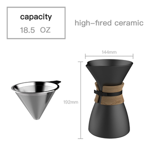 DHPO เครื่องชงกาแฟดริปแบบหยดน้ำ, อุปกรณ์ทำกาแฟทำจากสเตนเลสสตีลกาต้มน้ำชาพร้อมเครื่องชงกาแฟ - Product Image 4