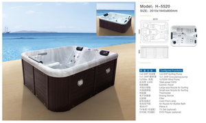 Lazy Layer Jacuzzier Whirlpool Acrílico Inflable Hot Tube Outdoor Rectangle Spa Tub 3 Person Outdoor Jacuzzier Pool Swim - Product Image 2