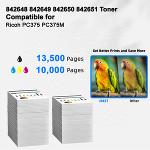 Cartucho de Tóner Compatible IBEST Ricoh PC375 PC375M Compatible con Ricoh 842648 842649 842650 842651 Cartouche - Product Image 2