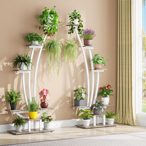 Étagère de rangement en <span class=keywords><strong>fer</strong></span> <span class=keywords><strong>forgé</strong></span> <span class=keywords><strong>pour</strong></span> plantes de vigne grimpantes, <span class=keywords><strong>support</strong></span> au sol multicouche <span class=keywords><strong>pour</strong></span> l'intérieur - Product Image 3