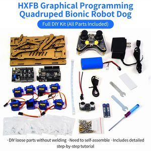 Quatro-Legged Cão Mecânico Bionic Robô Inteligente Programação Kit Eletrônico Controle Remoto Weld-free DIY Kit - Product Image 6