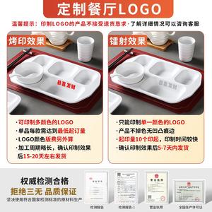 จานเมลามีนไคโบยะ สีขาว รูปทรงสี่เหลี่ยมผืนผ้า 5 หรือ 6 ช่อง สำหรับโรงอาหาร/นักเรียน - Product Image 4