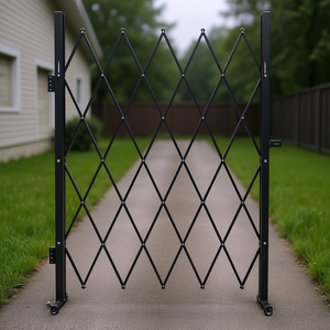 Cancello di Sicurezza Pieghevole Retrattile in Acciaio per Esterni, Controllo Manuale, Design Industriale, Facile Installazione - Product Image 3