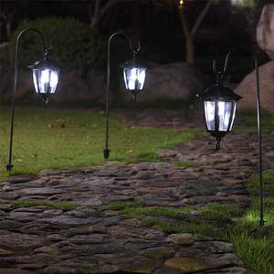 Lampes solaires suspendues à double usage, lampes à crochet de berger avec 2 crochets de berger, lampes solaires de jardin - Product Image 6