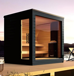 <span class=keywords><strong>Sauna</strong></span> Tradicional de Vapor Comercial para 2-3 Personas, Madera Tratada Térmicamente, <span class=keywords><strong>Sauna</strong></span> Exterior Cúbica para 4 Personas - Product Image 5