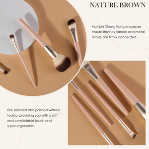 Juego <span class=keywords><strong>de</strong></span> brochas <span class=keywords><strong>de</strong></span> maquillaje facial Premium <span class=keywords><strong>de</strong></span> 5 piezas Beautiful Foundation Blush Blurring Angled Liner Crease Brushes - Product Image 5