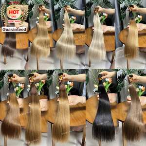 Venta al por mayor de extremo grueso doble dibujado Remy ruso queratina plana U Nano I Tip cinta para extensiones de cabello en la extensión del cabello en Stock - Product Image 5