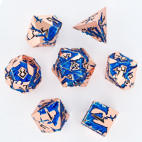 Ensemble de dés de jeu de rôle en métal sculpté Dragon, 7 pièces, dés polyédriques en métal, disponible en bleu / rouge / vert / noir Dragon