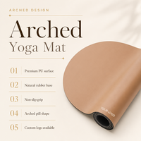 Tapis de yoga antidérapant personnalisé en caoutchouc naturel écologique, forme ovale, tapis de yoga en PU, forme de pilule, épais et arqué pour Pilates et Yoga