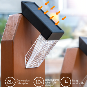 Lampe solaire murale de jardin, éclairage extérieur pour cour, clôture, étanche, lampe d'escalier, détecteur de mouvement, LED RGB/blanc, IP65 - Product Image 2