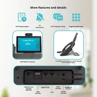 Téléphone VoIP de conférence audio-vidéo multi-parties, compatible avec le développement secondaire, enregistrement d'appels téléphoniques SIP IP, double Gigabit