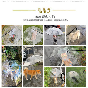 Paraguas Transparente para Perros, 45cm, Forma de C, Impermeable, Protección contra la Lluvia, Uso en Exteriores - Product Image 2