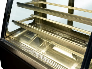 Vitrine réfrigérée de comptoir robuste pour gâteaux avec refroidissement par ventilateur et <span class=keywords><strong>auto</strong></span>-dégivrage, présentoir en verre marbré pour pâtisserie - Product Image 4