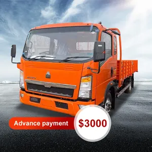 Sinotruk HOWO รถบรรทุก4X4ขนาดเล็ก8ล้อ10ตันรถตู้ขนาดเล็กรถบรรทุกสินค้า