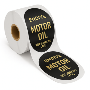 Etiqueta autoadhesiva para aceite de motor con forma de rollo de laminación - Product Image 1