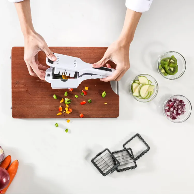 2020 नई डिजाइन रसोई गैजेट्स प्लास्टिक मैनुअल आलू स्ट्रिंग चिप्स कटर फ्रेंच फ्राई कटर