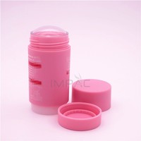 Tube de récipient de bâton de baume pour le visage rose mat givré 30g pour déodorant