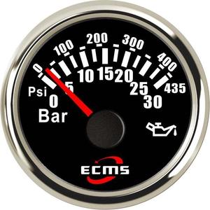 Manómetro de Presión de Aceite para Conversión de Yates, Barcos, Autocaravanas y Automóviles, 0-30 Bar, 52 mm, 316L - Product Image 4