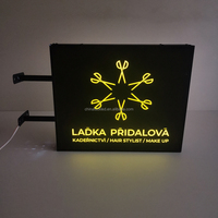 Enseigne lumineuse 3D ronde en aluminium étanche avec LED haute luminosité pour publicité extérieure murale